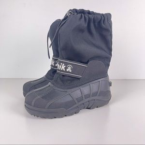 Kamik Stormy Cold Weather Black Winter Snow Boots Kids Size 1 Unisex